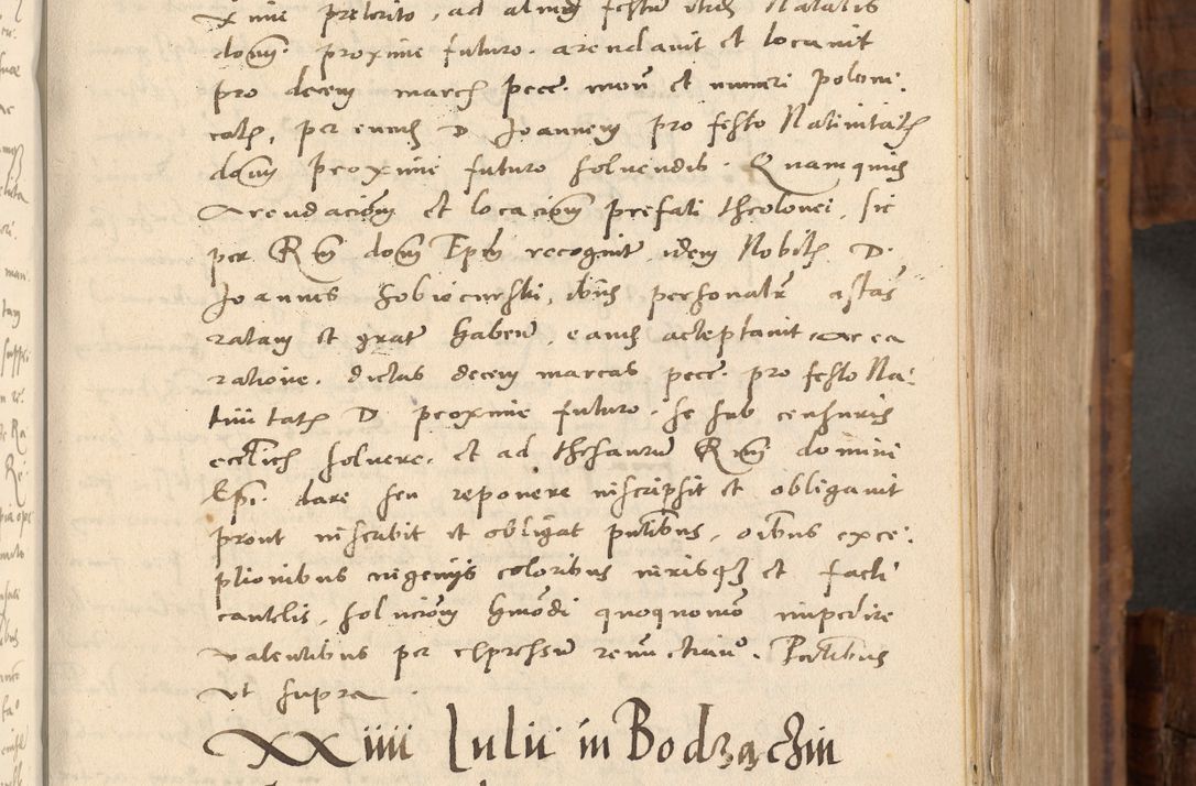 Zdjęcie nr 38 dla obiektu archiwalnego: Volumen unicum actorum episcopalium R. D. Andreae Zebrzydowski, episcopi Cracoviensis ducis Severiae ab a. D. 1551 usque ad annum 1560 mensem majum inclusive, quorum index ad finem praesentis voluminis adnotatus.
