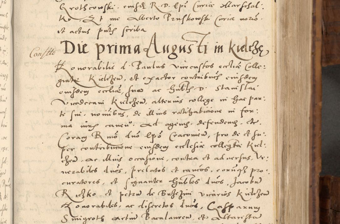 Zdjęcie nr 42 dla obiektu archiwalnego: Volumen unicum actorum episcopalium R. D. Andreae Zebrzydowski, episcopi Cracoviensis ducis Severiae ab a. D. 1551 usque ad annum 1560 mensem majum inclusive, quorum index ad finem praesentis voluminis adnotatus.