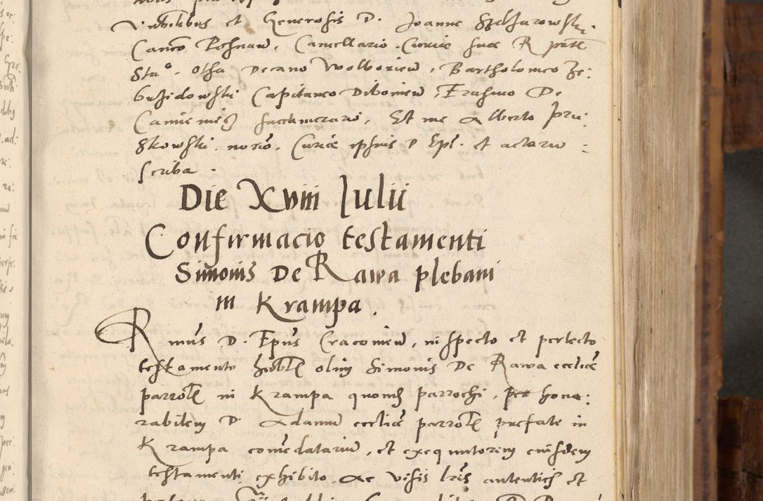Zdjęcie nr 36 dla obiektu archiwalnego: Volumen unicum actorum episcopalium R. D. Andreae Zebrzydowski, episcopi Cracoviensis ducis Severiae ab a. D. 1551 usque ad annum 1560 mensem majum inclusive, quorum index ad finem praesentis voluminis adnotatus.