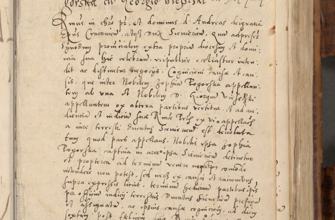 Zdjęcie nr 8 dla obiektu archiwalnego: Volumen unicum actorum episcopalium R. D. Andreae Zebrzydowski, episcopi Cracoviensis ducis Severiae ab a. D. 1551 usque ad annum 1560 mensem majum inclusive, quorum index ad finem praesentis voluminis adnotatus.