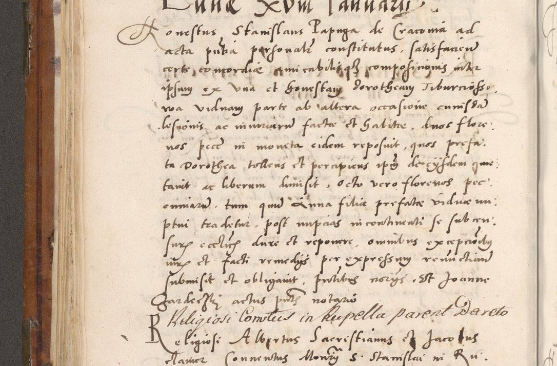 Zdjęcie nr 205 dla obiektu archiwalnego: Volumen unicum actorum episcopalium R. D. Andreae Zebrzydowski, episcopi Cracoviensis ducis Severiae ab a. D. 1551 usque ad annum 1560 mensem majum inclusive, quorum index ad finem praesentis voluminis adnotatus.
