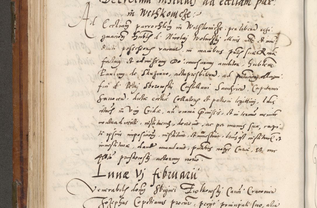 Zdjęcie nr 347 dla obiektu archiwalnego: Volumen unicum actorum episcopalium R. D. Andreae Zebrzydowski, episcopi Cracoviensis ducis Severiae ab a. D. 1551 usque ad annum 1560 mensem majum inclusive, quorum index ad finem praesentis voluminis adnotatus.