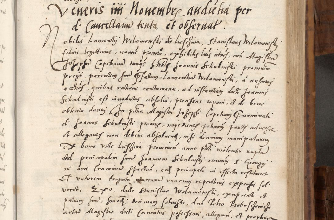Zdjęcie nr 308 dla obiektu archiwalnego: Volumen unicum actorum episcopalium R. D. Andreae Zebrzydowski, episcopi Cracoviensis ducis Severiae ab a. D. 1551 usque ad annum 1560 mensem majum inclusive, quorum index ad finem praesentis voluminis adnotatus.