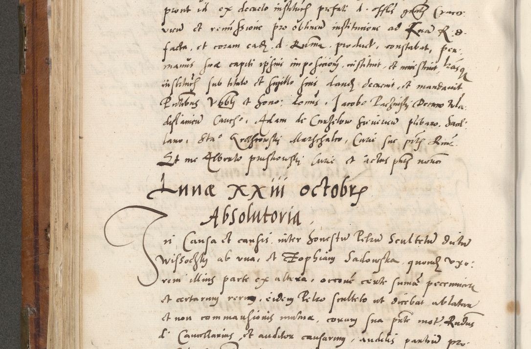 Zdjęcie nr 305 dla obiektu archiwalnego: Volumen unicum actorum episcopalium R. D. Andreae Zebrzydowski, episcopi Cracoviensis ducis Severiae ab a. D. 1551 usque ad annum 1560 mensem majum inclusive, quorum index ad finem praesentis voluminis adnotatus.