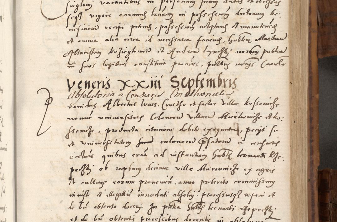 Zdjęcie nr 298 dla obiektu archiwalnego: Volumen unicum actorum episcopalium R. D. Andreae Zebrzydowski, episcopi Cracoviensis ducis Severiae ab a. D. 1551 usque ad annum 1560 mensem majum inclusive, quorum index ad finem praesentis voluminis adnotatus.