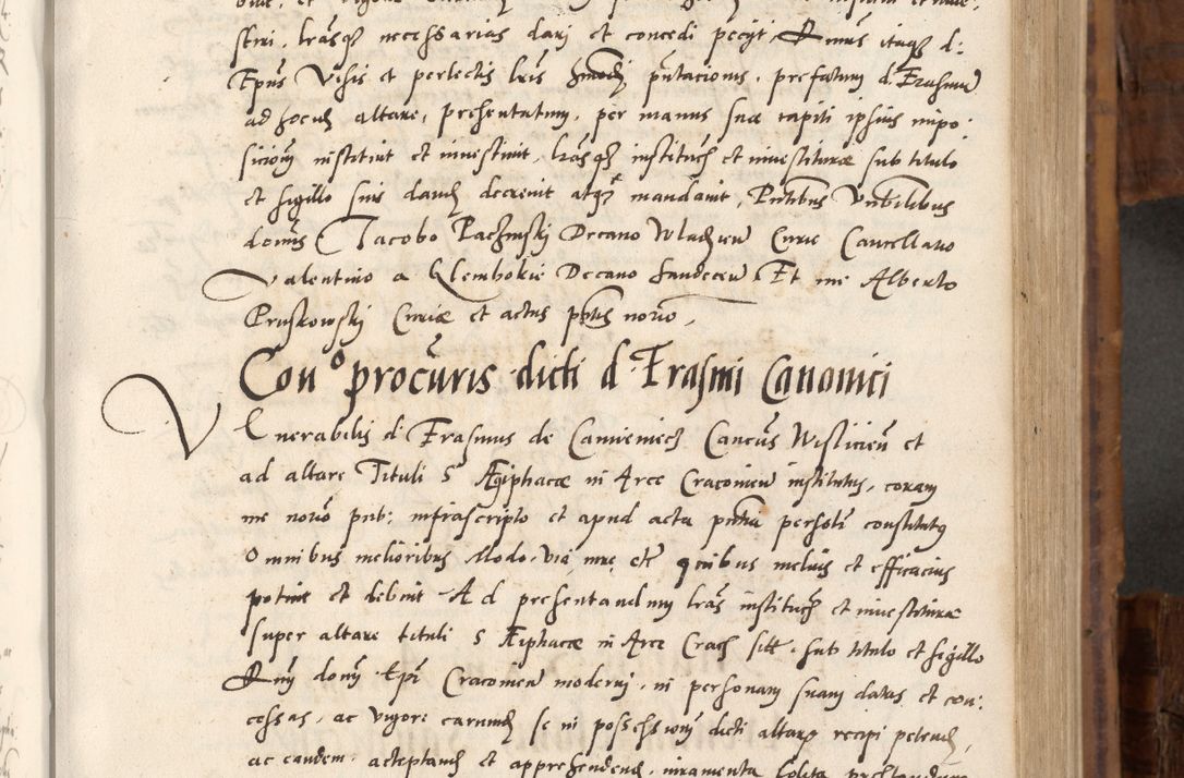 Zdjęcie nr 288 dla obiektu archiwalnego: Volumen unicum actorum episcopalium R. D. Andreae Zebrzydowski, episcopi Cracoviensis ducis Severiae ab a. D. 1551 usque ad annum 1560 mensem majum inclusive, quorum index ad finem praesentis voluminis adnotatus.