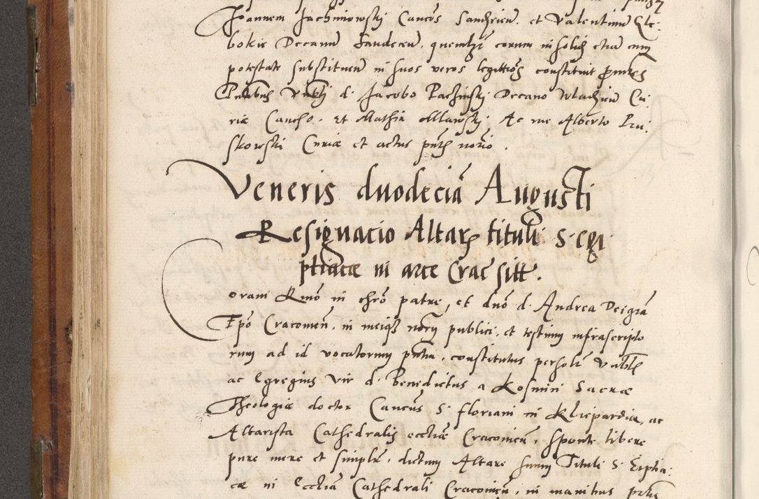 Zdjęcie nr 287 dla obiektu archiwalnego: Volumen unicum actorum episcopalium R. D. Andreae Zebrzydowski, episcopi Cracoviensis ducis Severiae ab a. D. 1551 usque ad annum 1560 mensem majum inclusive, quorum index ad finem praesentis voluminis adnotatus.