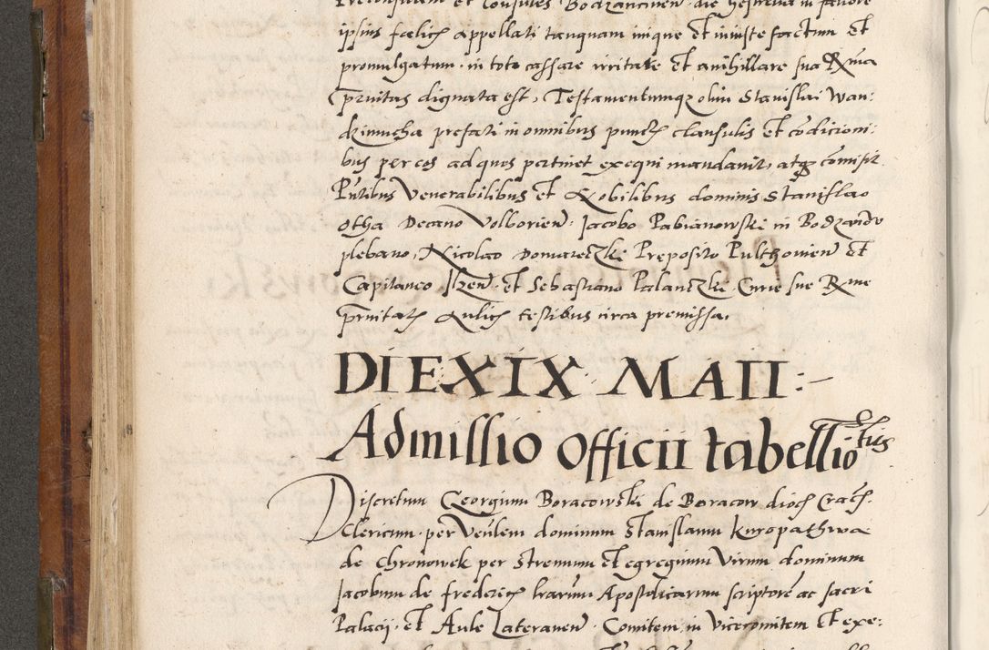 Zdjęcie nr 265 dla obiektu archiwalnego: Volumen unicum actorum episcopalium R. D. Andreae Zebrzydowski, episcopi Cracoviensis ducis Severiae ab a. D. 1551 usque ad annum 1560 mensem majum inclusive, quorum index ad finem praesentis voluminis adnotatus.