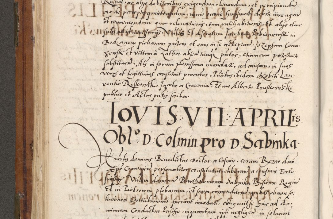 Zdjęcie nr 247 dla obiektu archiwalnego: Volumen unicum actorum episcopalium R. D. Andreae Zebrzydowski, episcopi Cracoviensis ducis Severiae ab a. D. 1551 usque ad annum 1560 mensem majum inclusive, quorum index ad finem praesentis voluminis adnotatus.