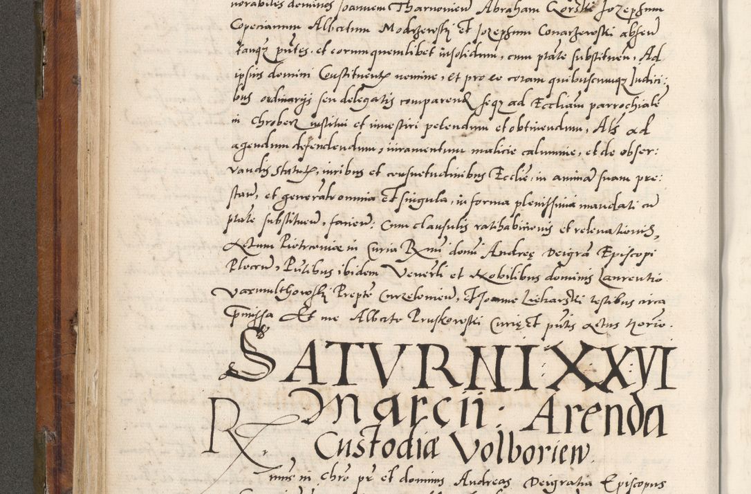 Zdjęcie nr 239 dla obiektu archiwalnego: Volumen unicum actorum episcopalium R. D. Andreae Zebrzydowski, episcopi Cracoviensis ducis Severiae ab a. D. 1551 usque ad annum 1560 mensem majum inclusive, quorum index ad finem praesentis voluminis adnotatus.