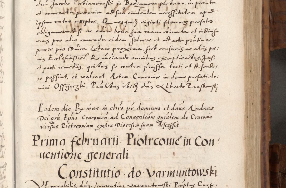 Zdjęcie nr 210 dla obiektu archiwalnego: Volumen unicum actorum episcopalium R. D. Andreae Zebrzydowski, episcopi Cracoviensis ducis Severiae ab a. D. 1551 usque ad annum 1560 mensem majum inclusive, quorum index ad finem praesentis voluminis adnotatus.
