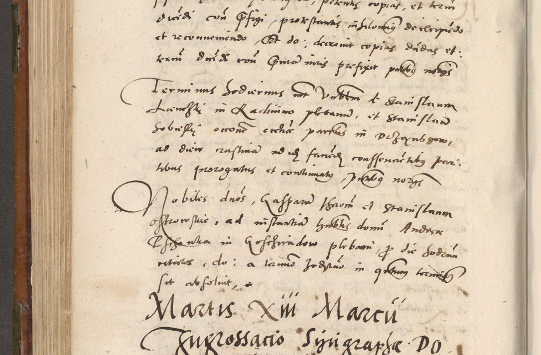 Zdjęcie nr 597 dla obiektu archiwalnego: Volumen unicum actorum episcopalium R. D. Andreae Zebrzydowski, episcopi Cracoviensis ducis Severiae ab a. D. 1551 usque ad annum 1560 mensem majum inclusive, quorum index ad finem praesentis voluminis adnotatus.