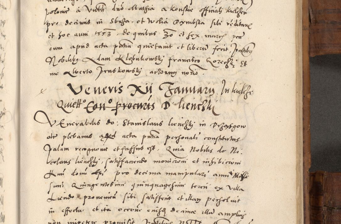 Zdjęcie nr 592 dla obiektu archiwalnego: Volumen unicum actorum episcopalium R. D. Andreae Zebrzydowski, episcopi Cracoviensis ducis Severiae ab a. D. 1551 usque ad annum 1560 mensem majum inclusive, quorum index ad finem praesentis voluminis adnotatus.