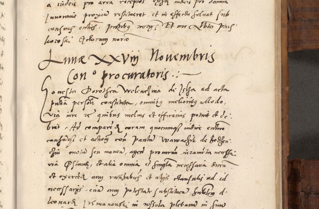 Zdjęcie nr 586 dla obiektu archiwalnego: Volumen unicum actorum episcopalium R. D. Andreae Zebrzydowski, episcopi Cracoviensis ducis Severiae ab a. D. 1551 usque ad annum 1560 mensem majum inclusive, quorum index ad finem praesentis voluminis adnotatus.