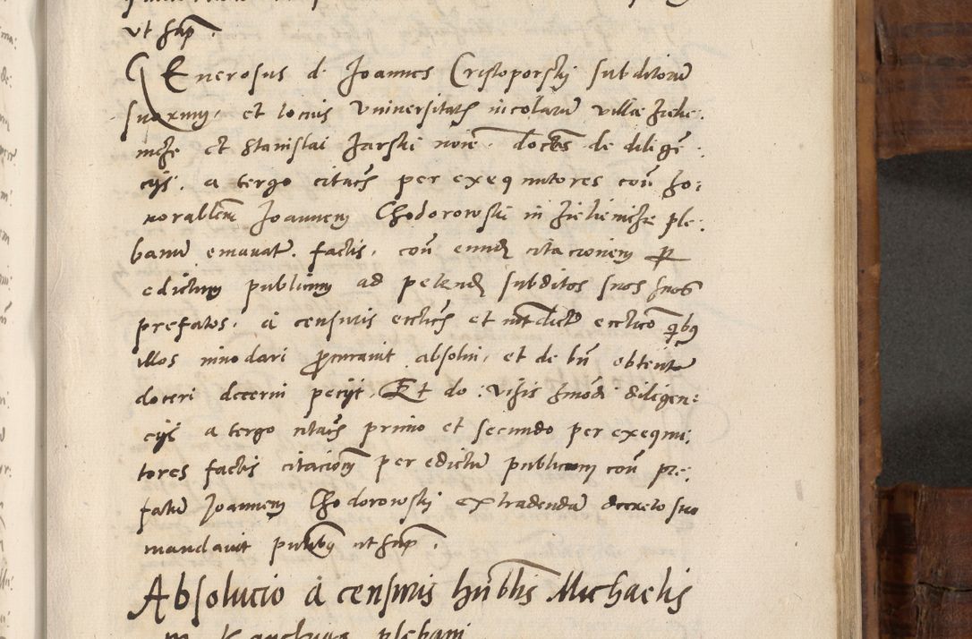 Zdjęcie nr 562 dla obiektu archiwalnego: Volumen unicum actorum episcopalium R. D. Andreae Zebrzydowski, episcopi Cracoviensis ducis Severiae ab a. D. 1551 usque ad annum 1560 mensem majum inclusive, quorum index ad finem praesentis voluminis adnotatus.
