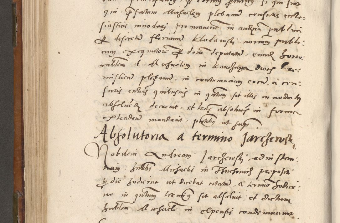 Zdjęcie nr 563 dla obiektu archiwalnego: Volumen unicum actorum episcopalium R. D. Andreae Zebrzydowski, episcopi Cracoviensis ducis Severiae ab a. D. 1551 usque ad annum 1560 mensem majum inclusive, quorum index ad finem praesentis voluminis adnotatus.