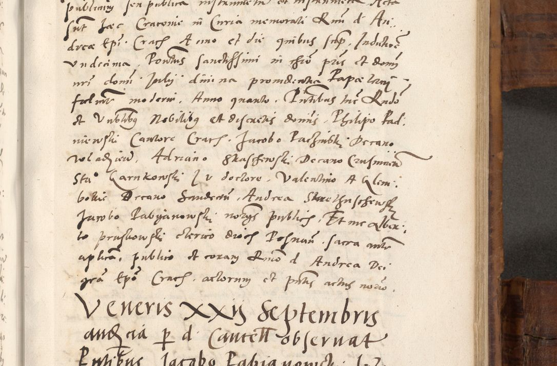 Zdjęcie nr 558 dla obiektu archiwalnego: Volumen unicum actorum episcopalium R. D. Andreae Zebrzydowski, episcopi Cracoviensis ducis Severiae ab a. D. 1551 usque ad annum 1560 mensem majum inclusive, quorum index ad finem praesentis voluminis adnotatus.