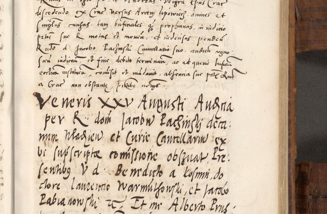 Zdjęcie nr 542 dla obiektu archiwalnego: Volumen unicum actorum episcopalium R. D. Andreae Zebrzydowski, episcopi Cracoviensis ducis Severiae ab a. D. 1551 usque ad annum 1560 mensem majum inclusive, quorum index ad finem praesentis voluminis adnotatus.