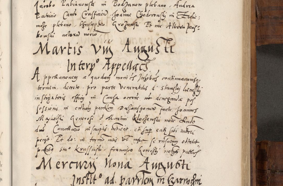 Zdjęcie nr 538 dla obiektu archiwalnego: Volumen unicum actorum episcopalium R. D. Andreae Zebrzydowski, episcopi Cracoviensis ducis Severiae ab a. D. 1551 usque ad annum 1560 mensem majum inclusive, quorum index ad finem praesentis voluminis adnotatus.