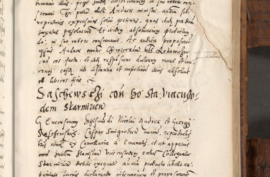 Zdjęcie nr 508 dla obiektu archiwalnego: Volumen unicum actorum episcopalium R. D. Andreae Zebrzydowski, episcopi Cracoviensis ducis Severiae ab a. D. 1551 usque ad annum 1560 mensem majum inclusive, quorum index ad finem praesentis voluminis adnotatus.