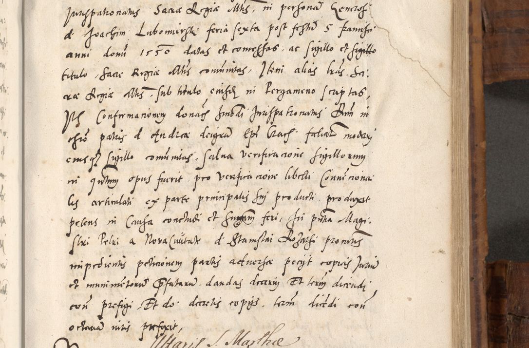 Zdjęcie nr 500 dla obiektu archiwalnego: Volumen unicum actorum episcopalium R. D. Andreae Zebrzydowski, episcopi Cracoviensis ducis Severiae ab a. D. 1551 usque ad annum 1560 mensem majum inclusive, quorum index ad finem praesentis voluminis adnotatus.
