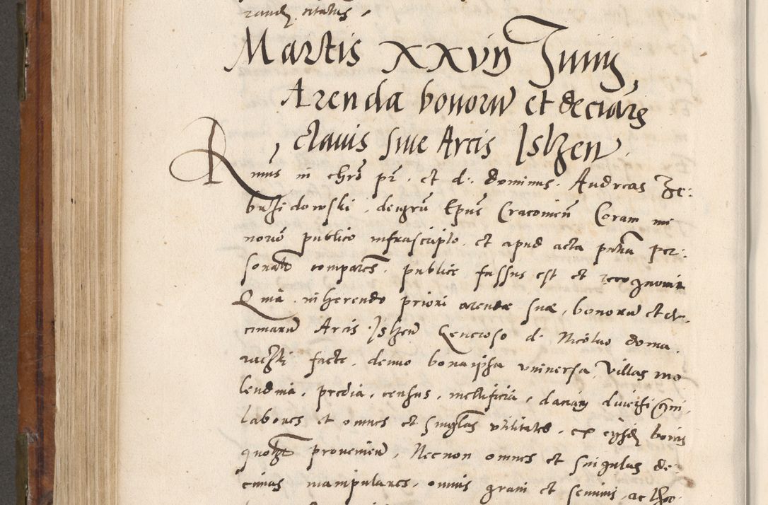 Zdjęcie nr 493 dla obiektu archiwalnego: Volumen unicum actorum episcopalium R. D. Andreae Zebrzydowski, episcopi Cracoviensis ducis Severiae ab a. D. 1551 usque ad annum 1560 mensem majum inclusive, quorum index ad finem praesentis voluminis adnotatus.
