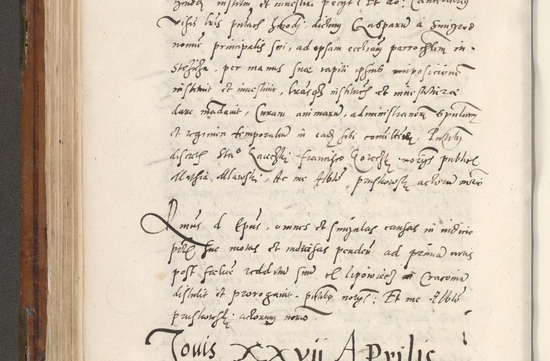 Zdjęcie nr 439 dla obiektu archiwalnego: Volumen unicum actorum episcopalium R. D. Andreae Zebrzydowski, episcopi Cracoviensis ducis Severiae ab a. D. 1551 usque ad annum 1560 mensem majum inclusive, quorum index ad finem praesentis voluminis adnotatus.