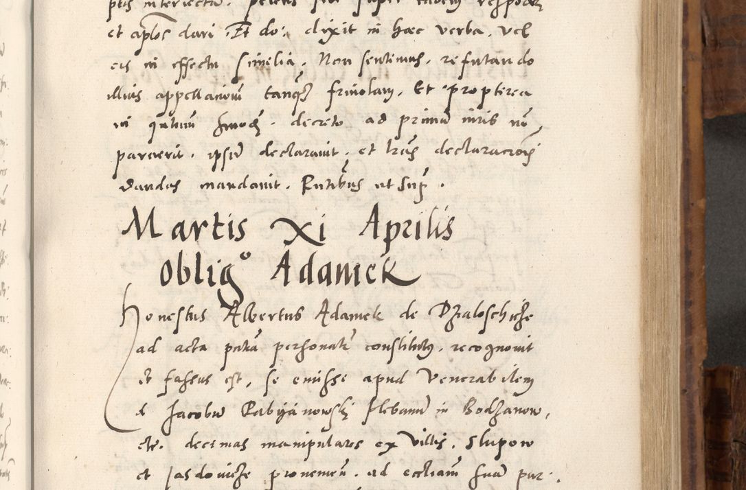 Zdjęcie nr 430 dla obiektu archiwalnego: Volumen unicum actorum episcopalium R. D. Andreae Zebrzydowski, episcopi Cracoviensis ducis Severiae ab a. D. 1551 usque ad annum 1560 mensem majum inclusive, quorum index ad finem praesentis voluminis adnotatus.