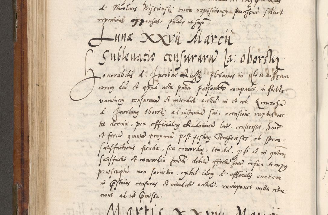 Zdjęcie nr 421 dla obiektu archiwalnego: Volumen unicum actorum episcopalium R. D. Andreae Zebrzydowski, episcopi Cracoviensis ducis Severiae ab a. D. 1551 usque ad annum 1560 mensem majum inclusive, quorum index ad finem praesentis voluminis adnotatus.