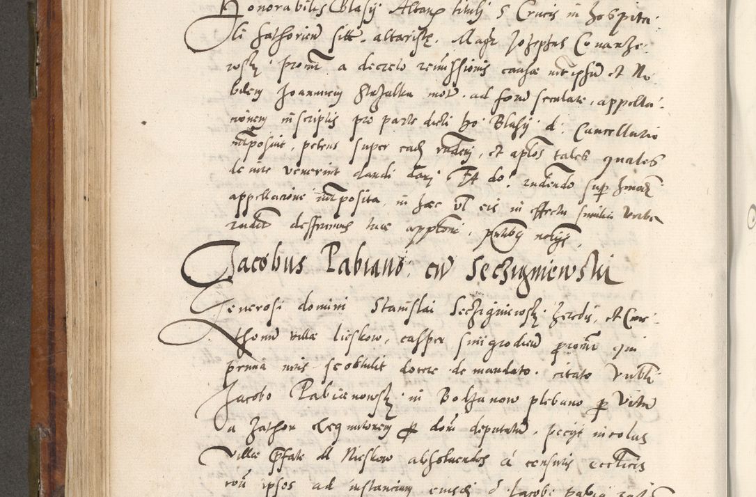 Zdjęcie nr 419 dla obiektu archiwalnego: Volumen unicum actorum episcopalium R. D. Andreae Zebrzydowski, episcopi Cracoviensis ducis Severiae ab a. D. 1551 usque ad annum 1560 mensem majum inclusive, quorum index ad finem praesentis voluminis adnotatus.