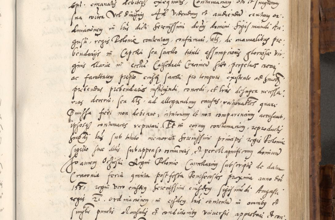 Zdjęcie nr 416 dla obiektu archiwalnego: Volumen unicum actorum episcopalium R. D. Andreae Zebrzydowski, episcopi Cracoviensis ducis Severiae ab a. D. 1551 usque ad annum 1560 mensem majum inclusive, quorum index ad finem praesentis voluminis adnotatus.