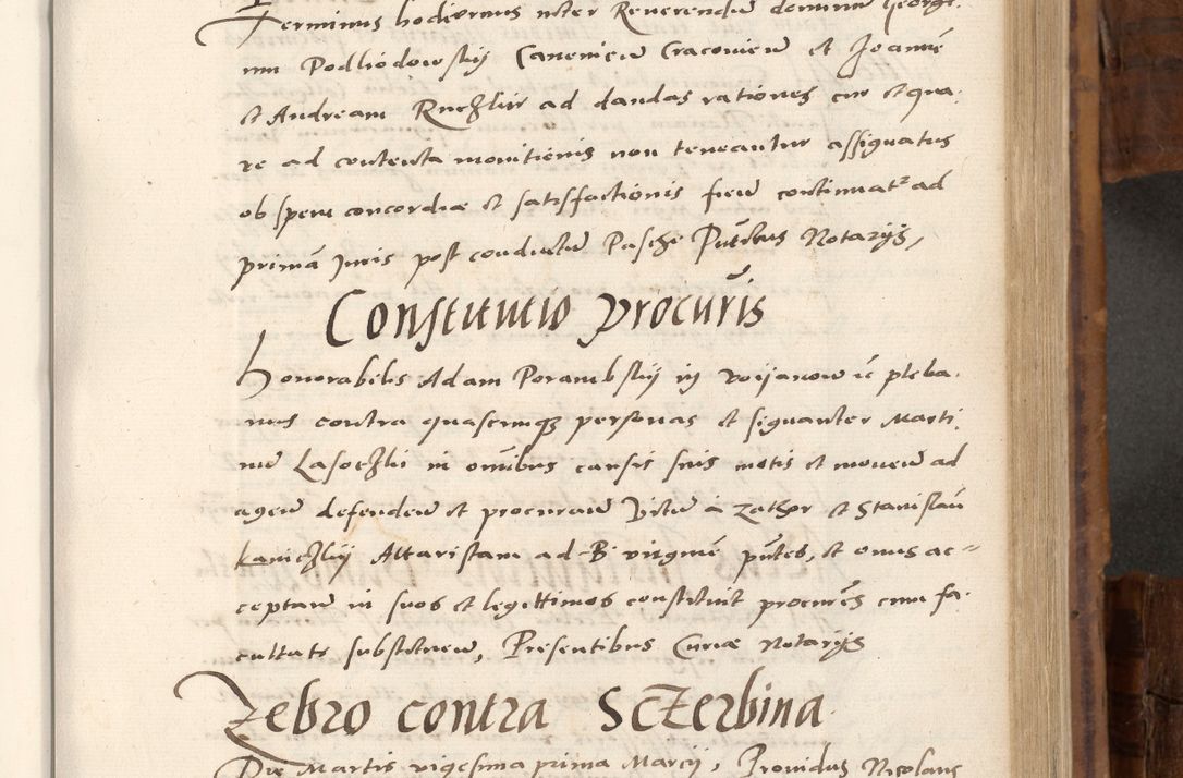 Zdjęcie nr 408 dla obiektu archiwalnego: Volumen unicum actorum episcopalium R. D. Andreae Zebrzydowski, episcopi Cracoviensis ducis Severiae ab a. D. 1551 usque ad annum 1560 mensem majum inclusive, quorum index ad finem praesentis voluminis adnotatus.