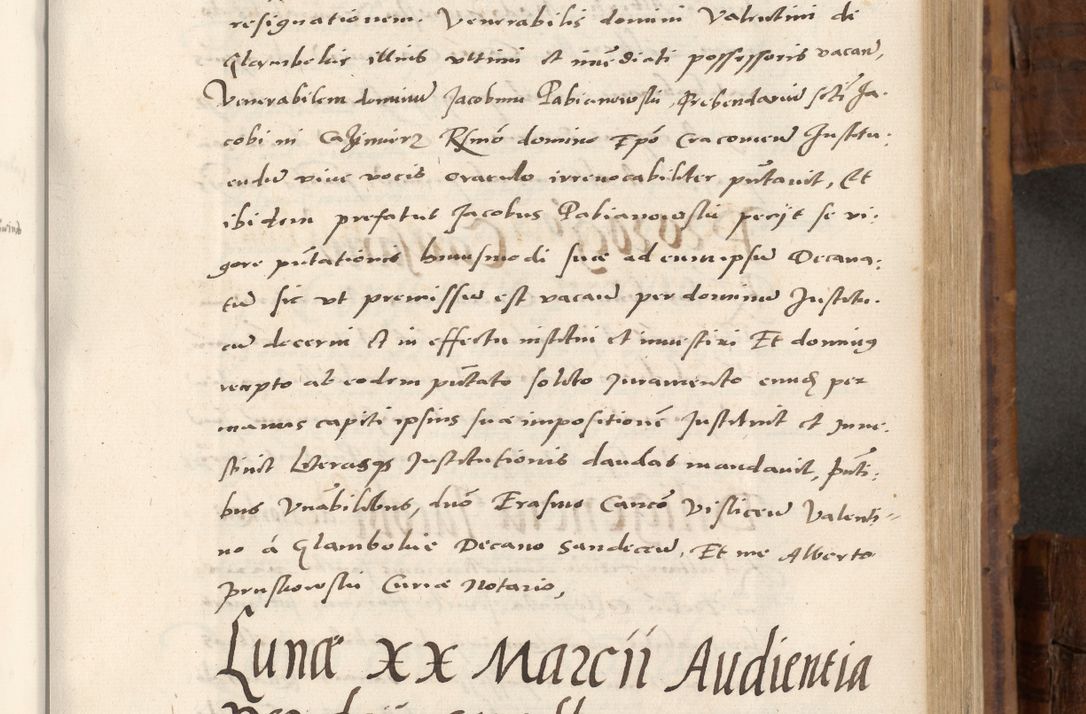 Zdjęcie nr 406 dla obiektu archiwalnego: Volumen unicum actorum episcopalium R. D. Andreae Zebrzydowski, episcopi Cracoviensis ducis Severiae ab a. D. 1551 usque ad annum 1560 mensem majum inclusive, quorum index ad finem praesentis voluminis adnotatus.