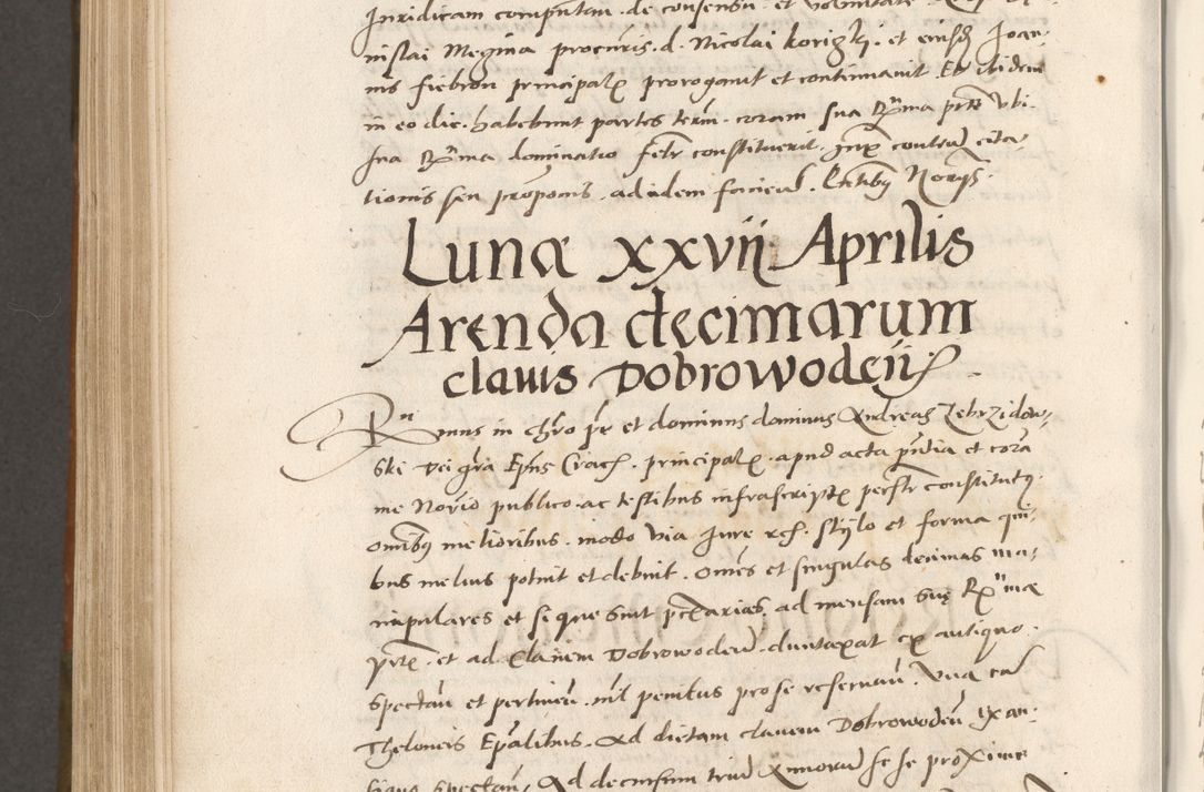 Zdjęcie nr 787 dla obiektu archiwalnego: Volumen unicum actorum episcopalium R. D. Andreae Zebrzydowski, episcopi Cracoviensis ducis Severiae ab a. D. 1551 usque ad annum 1560 mensem majum inclusive, quorum index ad finem praesentis voluminis adnotatus.