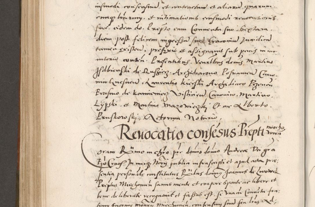 Zdjęcie nr 785 dla obiektu archiwalnego: Volumen unicum actorum episcopalium R. D. Andreae Zebrzydowski, episcopi Cracoviensis ducis Severiae ab a. D. 1551 usque ad annum 1560 mensem majum inclusive, quorum index ad finem praesentis voluminis adnotatus.