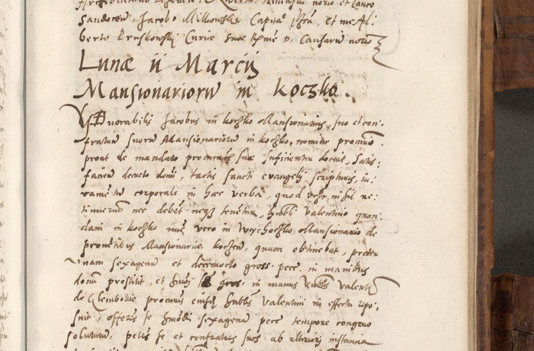 Zdjęcie nr 772 dla obiektu archiwalnego: Volumen unicum actorum episcopalium R. D. Andreae Zebrzydowski, episcopi Cracoviensis ducis Severiae ab a. D. 1551 usque ad annum 1560 mensem majum inclusive, quorum index ad finem praesentis voluminis adnotatus.