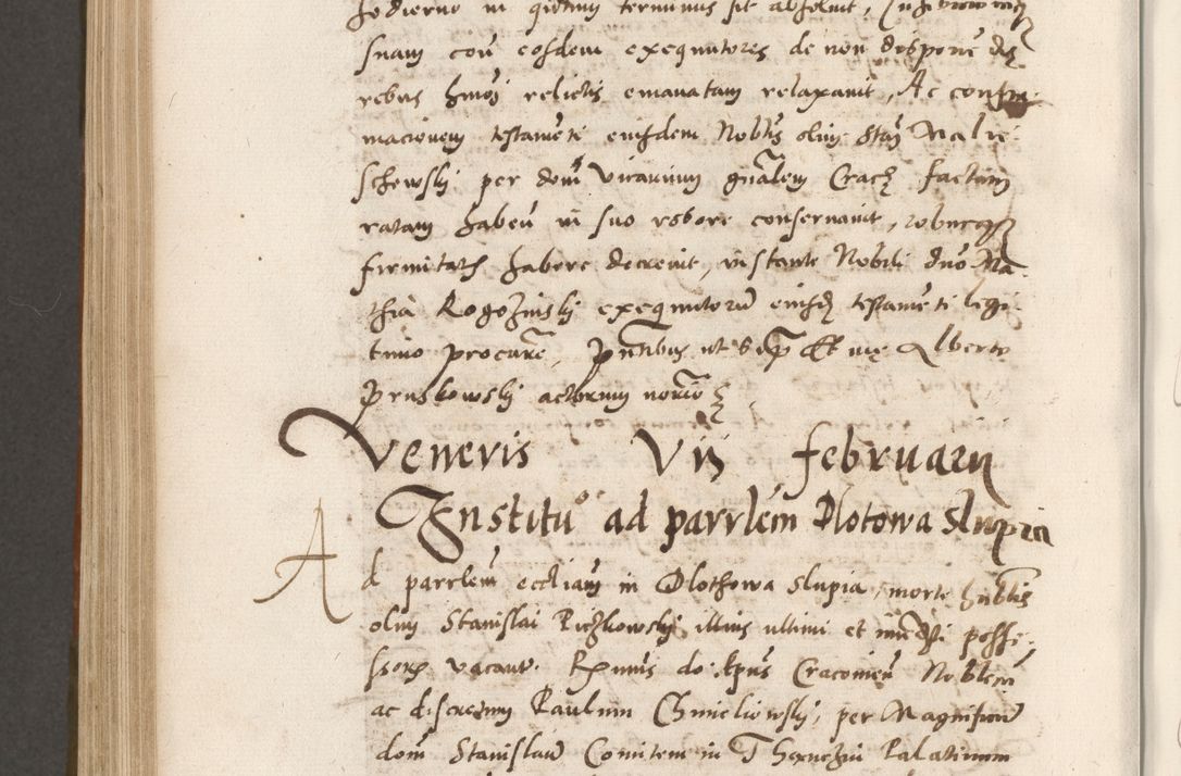 Zdjęcie nr 767 dla obiektu archiwalnego: Volumen unicum actorum episcopalium R. D. Andreae Zebrzydowski, episcopi Cracoviensis ducis Severiae ab a. D. 1551 usque ad annum 1560 mensem majum inclusive, quorum index ad finem praesentis voluminis adnotatus.