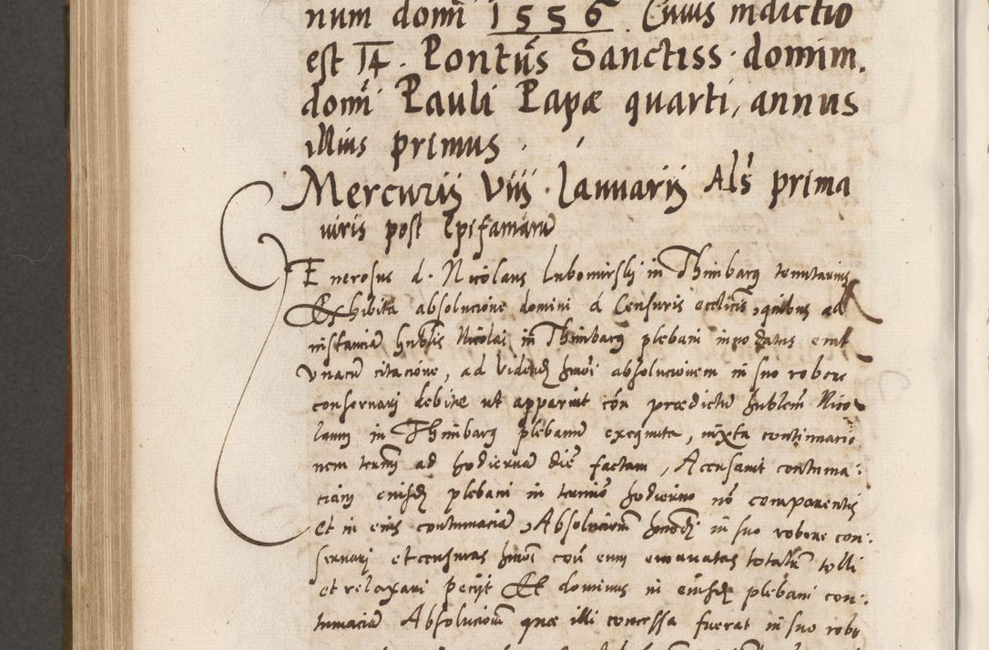 Zdjęcie nr 763 dla obiektu archiwalnego: Volumen unicum actorum episcopalium R. D. Andreae Zebrzydowski, episcopi Cracoviensis ducis Severiae ab a. D. 1551 usque ad annum 1560 mensem majum inclusive, quorum index ad finem praesentis voluminis adnotatus.