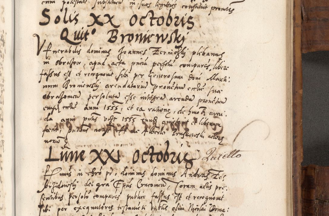 Zdjęcie nr 748 dla obiektu archiwalnego: Volumen unicum actorum episcopalium R. D. Andreae Zebrzydowski, episcopi Cracoviensis ducis Severiae ab a. D. 1551 usque ad annum 1560 mensem majum inclusive, quorum index ad finem praesentis voluminis adnotatus.