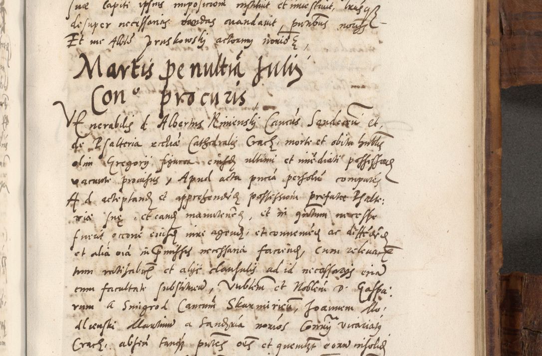 Zdjęcie nr 734 dla obiektu archiwalnego: Volumen unicum actorum episcopalium R. D. Andreae Zebrzydowski, episcopi Cracoviensis ducis Severiae ab a. D. 1551 usque ad annum 1560 mensem majum inclusive, quorum index ad finem praesentis voluminis adnotatus.