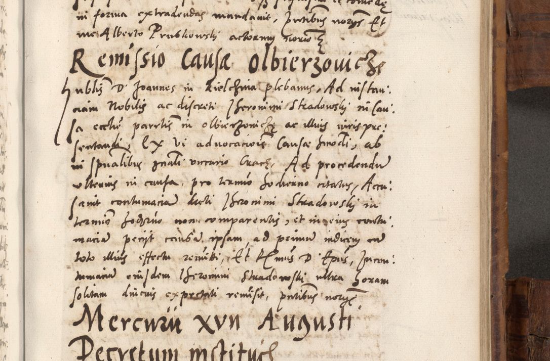 Zdjęcie nr 736 dla obiektu archiwalnego: Volumen unicum actorum episcopalium R. D. Andreae Zebrzydowski, episcopi Cracoviensis ducis Severiae ab a. D. 1551 usque ad annum 1560 mensem majum inclusive, quorum index ad finem praesentis voluminis adnotatus.