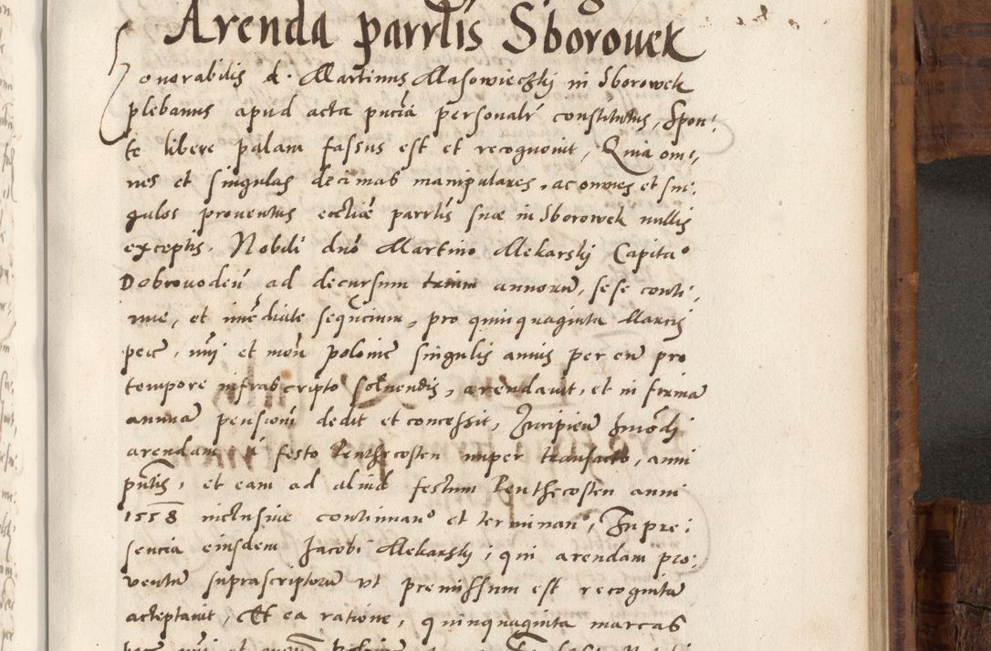 Zdjęcie nr 730 dla obiektu archiwalnego: Volumen unicum actorum episcopalium R. D. Andreae Zebrzydowski, episcopi Cracoviensis ducis Severiae ab a. D. 1551 usque ad annum 1560 mensem majum inclusive, quorum index ad finem praesentis voluminis adnotatus.