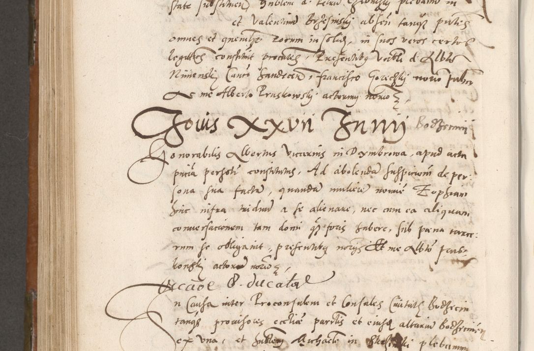 Zdjęcie nr 727 dla obiektu archiwalnego: Volumen unicum actorum episcopalium R. D. Andreae Zebrzydowski, episcopi Cracoviensis ducis Severiae ab a. D. 1551 usque ad annum 1560 mensem majum inclusive, quorum index ad finem praesentis voluminis adnotatus.