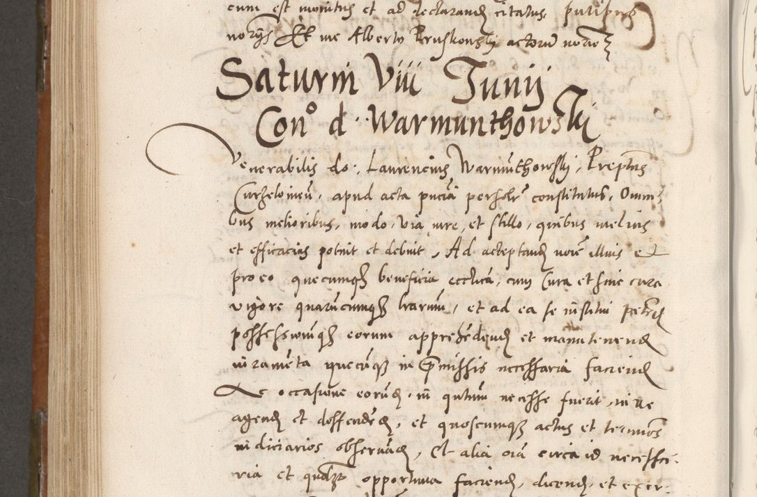 Zdjęcie nr 721 dla obiektu archiwalnego: Volumen unicum actorum episcopalium R. D. Andreae Zebrzydowski, episcopi Cracoviensis ducis Severiae ab a. D. 1551 usque ad annum 1560 mensem majum inclusive, quorum index ad finem praesentis voluminis adnotatus.