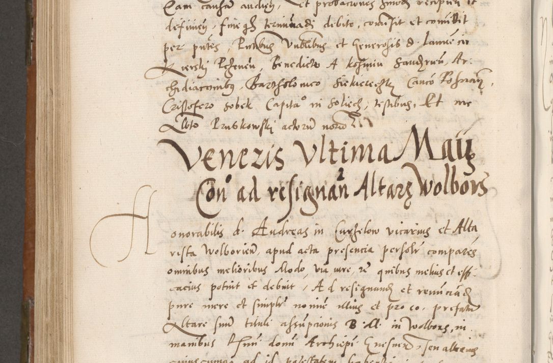 Zdjęcie nr 719 dla obiektu archiwalnego: Volumen unicum actorum episcopalium R. D. Andreae Zebrzydowski, episcopi Cracoviensis ducis Severiae ab a. D. 1551 usque ad annum 1560 mensem majum inclusive, quorum index ad finem praesentis voluminis adnotatus.