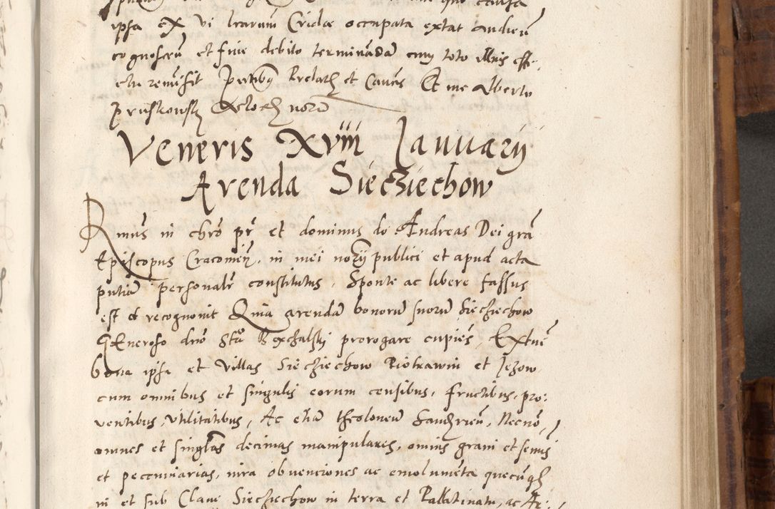 Zdjęcie nr 696 dla obiektu archiwalnego: Volumen unicum actorum episcopalium R. D. Andreae Zebrzydowski, episcopi Cracoviensis ducis Severiae ab a. D. 1551 usque ad annum 1560 mensem majum inclusive, quorum index ad finem praesentis voluminis adnotatus.
