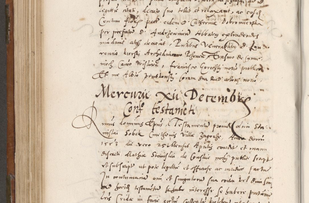Zdjęcie nr 693 dla obiektu archiwalnego: Volumen unicum actorum episcopalium R. D. Andreae Zebrzydowski, episcopi Cracoviensis ducis Severiae ab a. D. 1551 usque ad annum 1560 mensem majum inclusive, quorum index ad finem praesentis voluminis adnotatus.