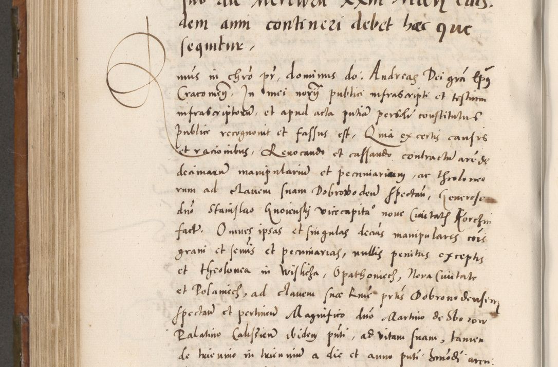 Zdjęcie nr 687 dla obiektu archiwalnego: Volumen unicum actorum episcopalium R. D. Andreae Zebrzydowski, episcopi Cracoviensis ducis Severiae ab a. D. 1551 usque ad annum 1560 mensem majum inclusive, quorum index ad finem praesentis voluminis adnotatus.