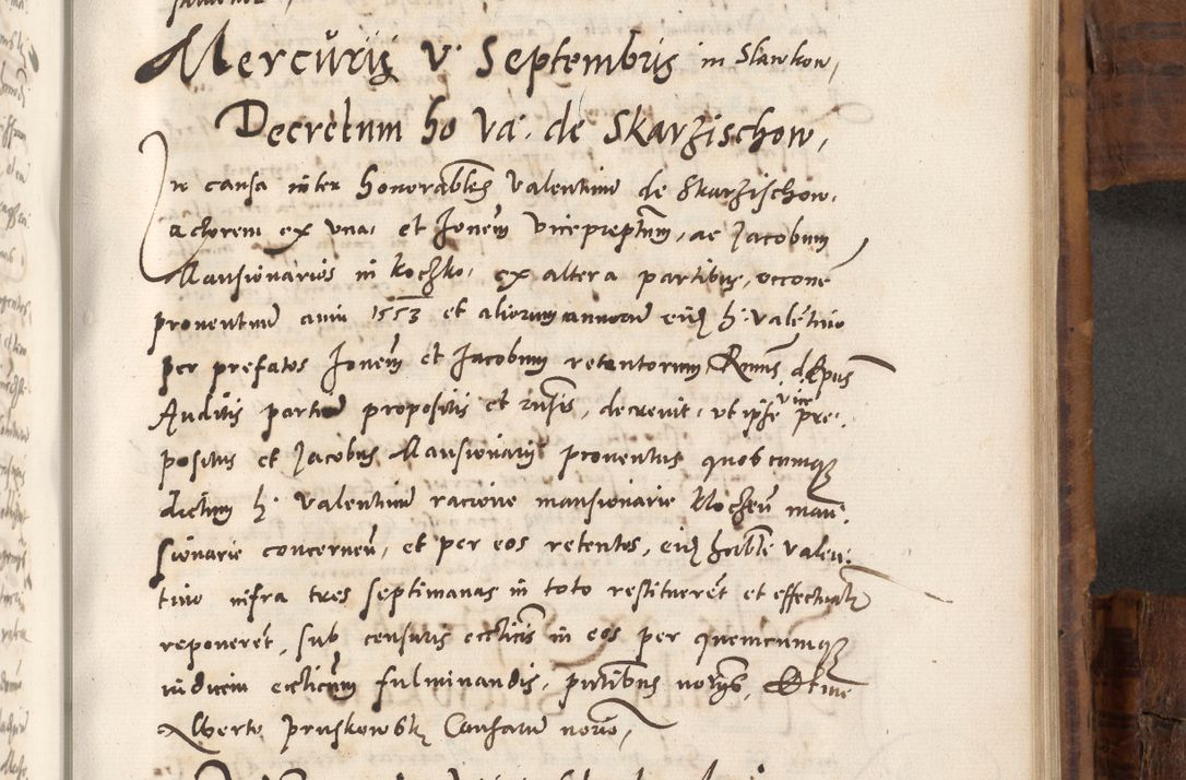 Zdjęcie nr 672 dla obiektu archiwalnego: Volumen unicum actorum episcopalium R. D. Andreae Zebrzydowski, episcopi Cracoviensis ducis Severiae ab a. D. 1551 usque ad annum 1560 mensem majum inclusive, quorum index ad finem praesentis voluminis adnotatus.