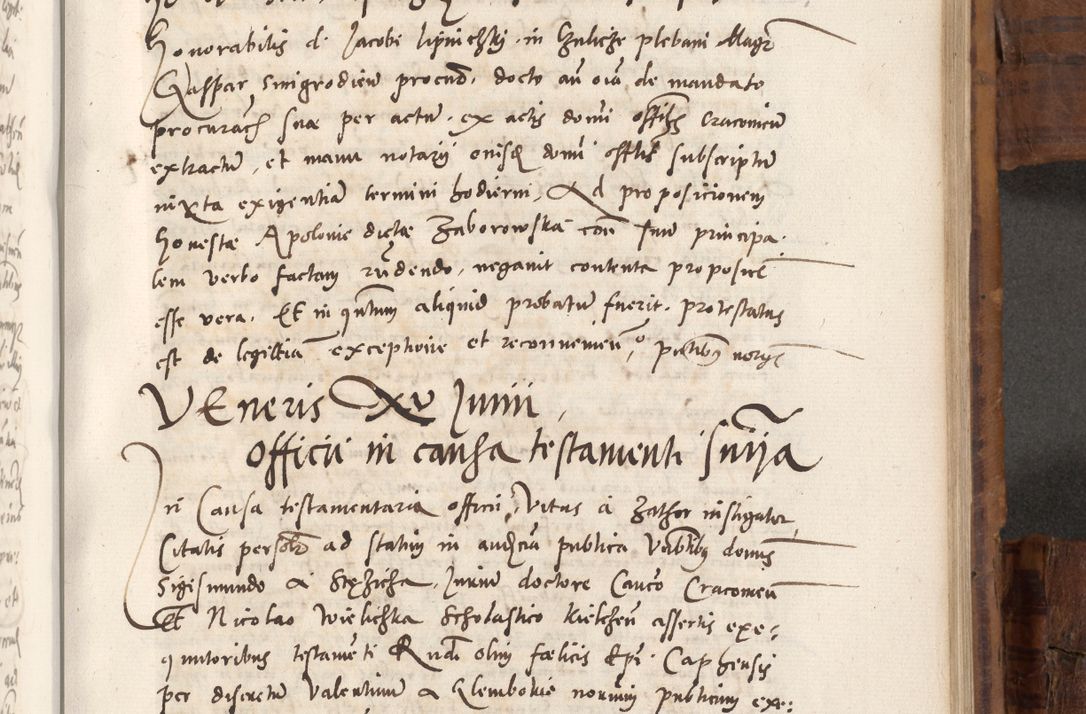 Zdjęcie nr 658 dla obiektu archiwalnego: Volumen unicum actorum episcopalium R. D. Andreae Zebrzydowski, episcopi Cracoviensis ducis Severiae ab a. D. 1551 usque ad annum 1560 mensem majum inclusive, quorum index ad finem praesentis voluminis adnotatus.